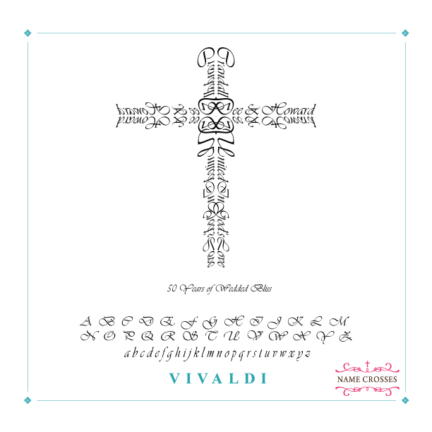 Anniversary Personalized Cross Vivaldi