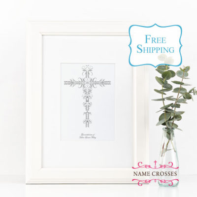 Family cross gift by Name Crosses - www.namecrosses.com