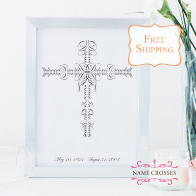 Bereavement Gift Personalized Cross