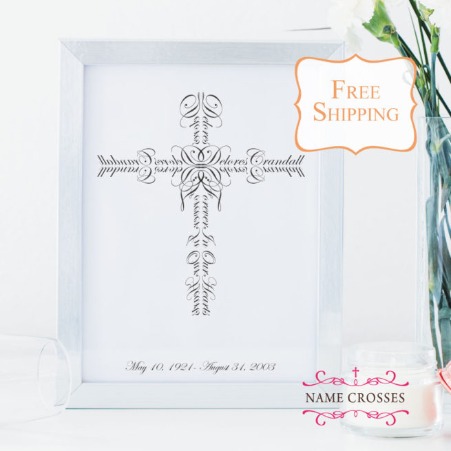 Bereavement Gift Personalized Cross