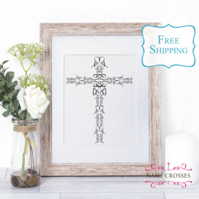 Personalized Name Cross for Father or Brother - www.namecrosses.com
