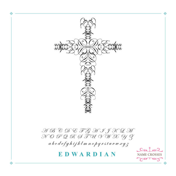 Thank You Gift Cross in Edwardian font